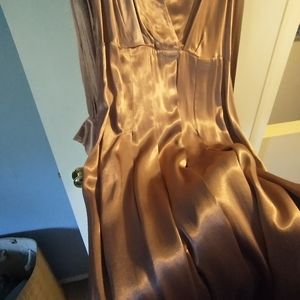 Dusty rose satin vintage dress